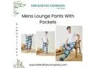 Mens Blue Checks Cotton Lounge Pants with Pockets – The Kaftan Company