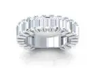 Perpetual Brilliance Emerald Cut Diamond Four Prong Wedding Ring (6.08cttw)