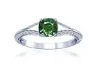 Buy Now Certified white gold alexandrite engagement ring.