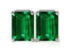 Special Offer: 1.02 cttw GIA Certified emerald cut earrings.