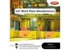 AAC Block Plant Manufacturers