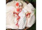 Charming Poppy Garden Gown For Newborns