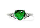 Limited Edition: GIA Certified Heart Shape Emerald Engagement Ring.