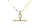 14K Diamond Bail and T Bar Pendant by Providence Diamond Collection