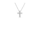 Tiny Treasures White Gold Large Diamond Cross Pendant