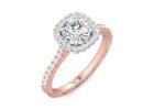 14K Pink Gold Shank and White Gold Top Vintage Engagement Ring