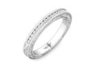 FlyerFit 14K White Gold Vintage Wedding Band