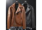 Spring And Autumn Slim-fitting Biker Leather Jacket