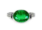 Purchase Emerald Oval Bezel Set Emerald Ring with GIA Certified 2.40cts.