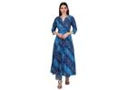 Cotton Anarkali Suit with Dupatta and Crop Top | Magnetism Fashion