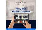 Navy Blue Shaker Kitchen Cabinets for Bold Style