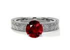 Classic Garnet Prong Set Solitaire Ring Setting