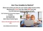  Are you approaching retirement and you KNOW you cant afford to retire.....EVER? 