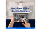 Chic Navy Blue Shaker Kitchen Cabinets