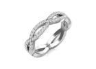 FlyerFit 14K White Gold Stacker Wedding Band