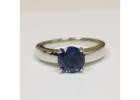 Rare Natural 2.49ct Round Blue Sapphire Solitaire Ring