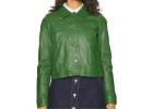 Turn Heads with Our Casual Green Leather Jacket!