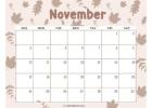 Download Your November Printable Calendar from Calendarkart