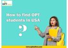 How to Find OPT Students in USA?