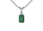 The Best Perfect Dimension 6X4 emerald pendant