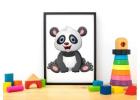 Adorable Panda Illustration Printable | Cute Wall Art for Kids’ Rooms & Nurseries