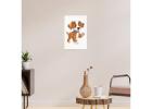 Adorable Playful Puppy Poster | Cute Dog Illustration Printable Wall Art for Kids & Pet Lovers