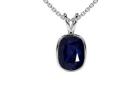 Classic Bezel Pendant with Cushion Blue Sapphire 1.10cts