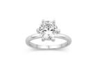 14K White Gold Solitaire Mounting Cz Center