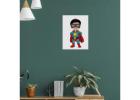 Digital Superhero Poster Stickers | Custom Printable Designs - Zazzle