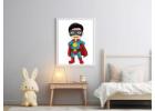 Vibrant Digital Superhero Poster & Sticker - Perfect for Comics & Pop Culture Fans