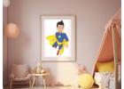 Digital Superhero Poster & Sticker – Vibrant Printable Wall Art for Fans & Collectors