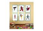 Transform Your Kids' Room with Superhero Digital Prints – Modern & Fun Decor!