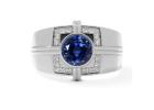 Don't Miss This Stunning 1.39ct Blue Sapphire Ring for Men