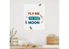 Fly Me to the Moon Printable Poster – Stunning Digital Wall Art for Your Home