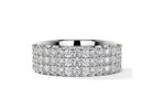 Charming Half Eternity Diamond Round Shared Prong Wedding Ring (1.35cttw)