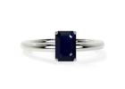 Timeless Emerald-Cut Blue Sapphire Solitaire Ring (0.70cts.)