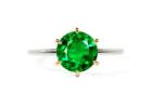 A Touch of Romance: 1.75ct Round Emerald Solitaire Rings