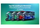 Trusted E Rickshaw Dealership Partner