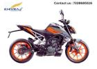 The KTM Duke 200 is prepared to compete.