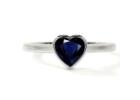 Gorgeous Blue Sapphire Heart Shape Women Solitaire Ring (0.55cts.)