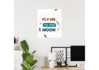 Fly Me to the Moon Digital Printable Poster | High-Quality Art Print