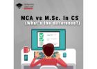 Confused between MCA and M.Sc. in CS ? Check this -