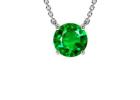 Stunning Round Emerald Solitaire Pendant