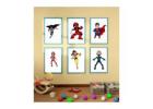 Superhero Kids Room Decor - Digital Prints | Vibrant Superhero Wall Art for Children’s Rooms