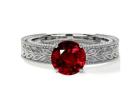 Exquisite Garnet Solitaire Ring in a Prong Design