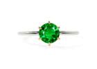 Emerald Round Petite Two Tone Solitaire Ring (0.50cts.)