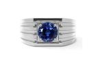 Don't Miss This Stunning 1.48ct Blue Sapphire Ring for Men