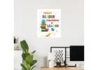 Today a Reader, Tomorrow a Leader - Inspiring Digital Art Poster