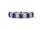 Shop Half Eternity Blue Sapphire Wedding Band