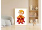 Digital Superhero Poster Sticker - Vibrant Comic Art for Your Space